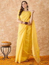 Womens Fashion Ethnic Yellow Color Sarees-MLSHWSA1527YLW0ONE